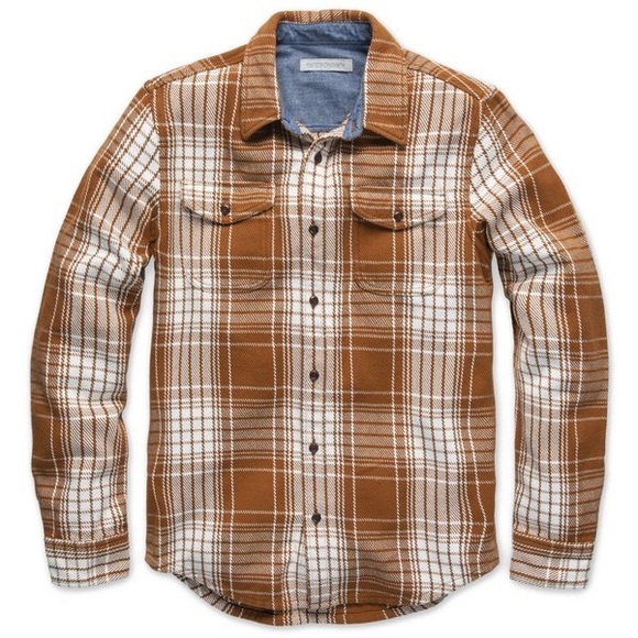 OUTERKNOWN BLANKET SHIRT - CEDAR BIGBURY PLAID NWT - Picture 2 of 3